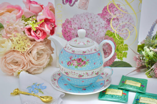 Floral Aqua Blue