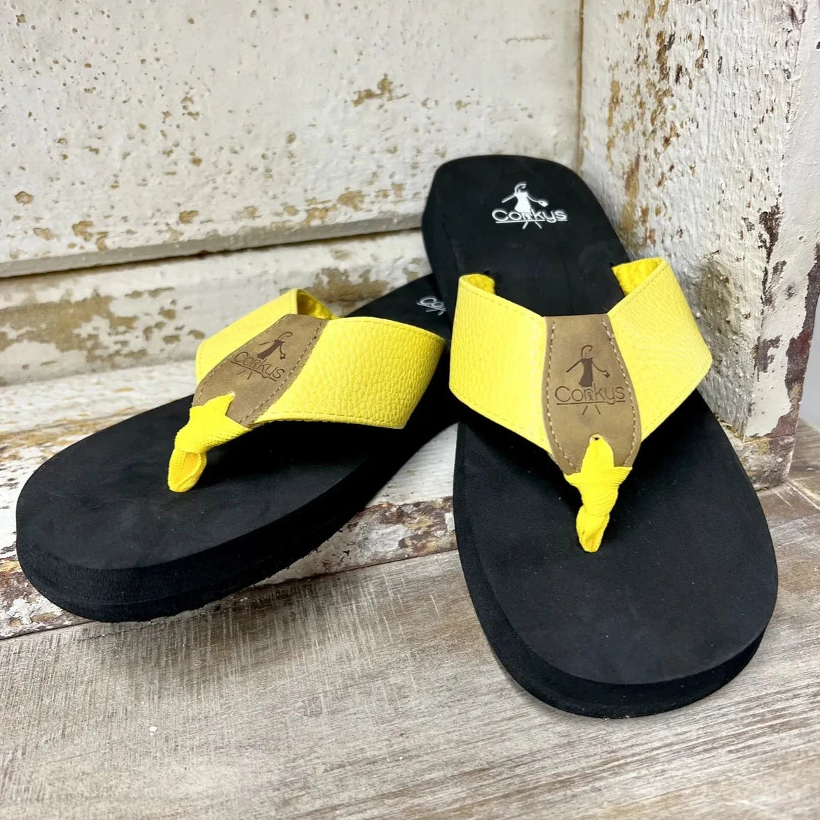 Corky's Ladybug Sandals - Yellow