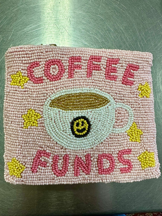 Coffee Funds Beaded Wallet