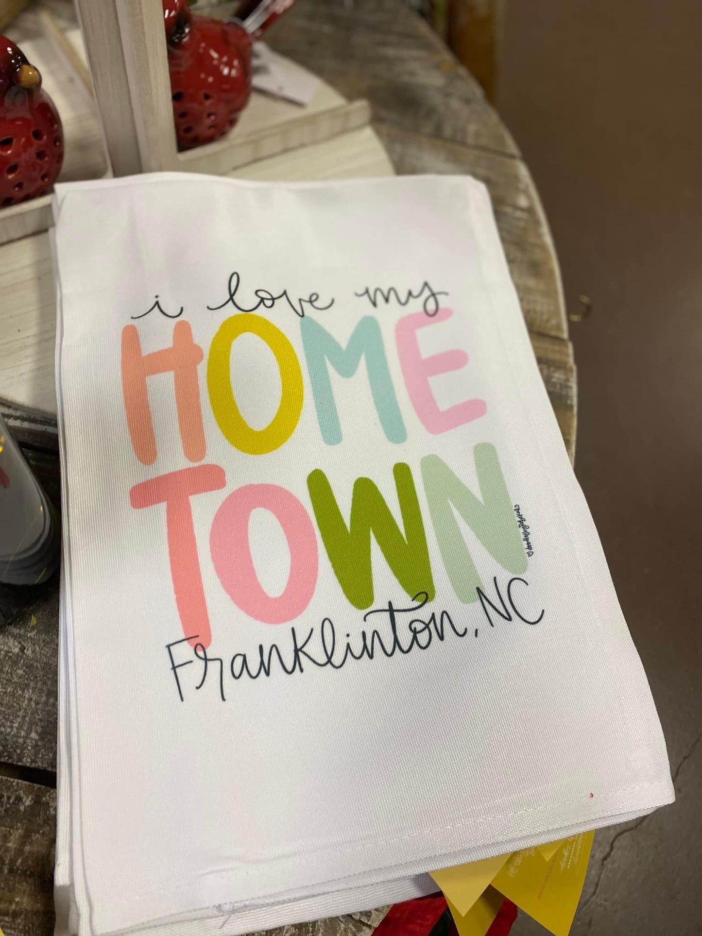 I Love my Hometown Franklinton Tea Towel