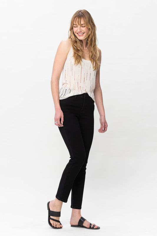 Jet Black Midrise Slim Fit Jeans