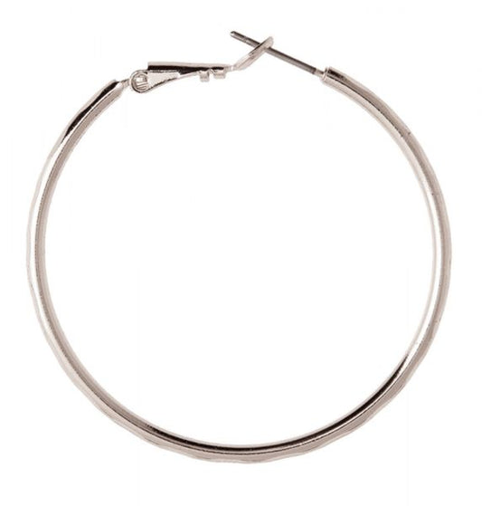 Silver Medium Wire Hoop