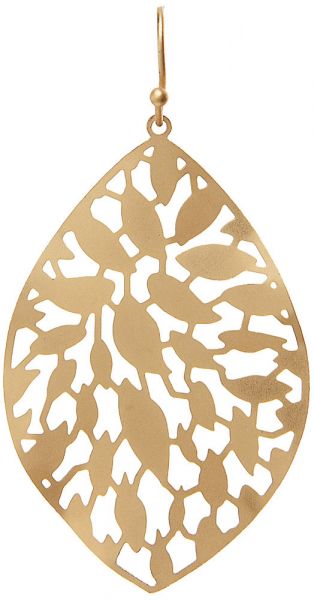 Gold Flowy Leaf Earrings