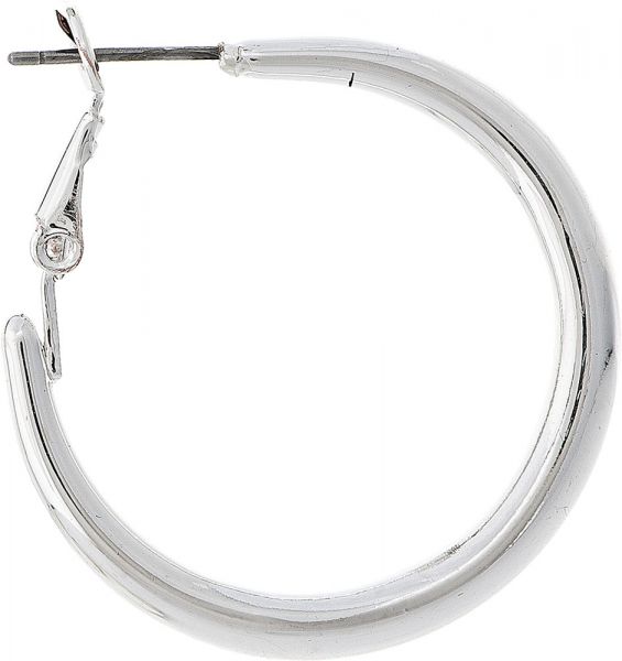 Silver Lever back Hoop Earrings