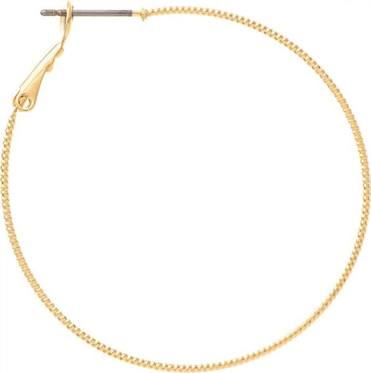 Gold 40MM Hinge Top Hoop Earring