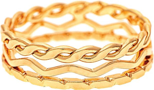 Gold 3 Band Ring