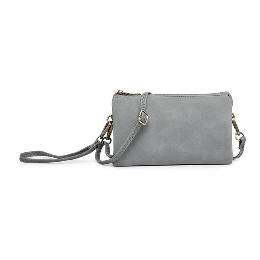 Riley Purse - Suede Grey/Blue