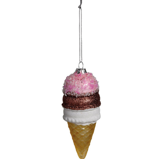 Glass Ornament - Ice Cream Cone