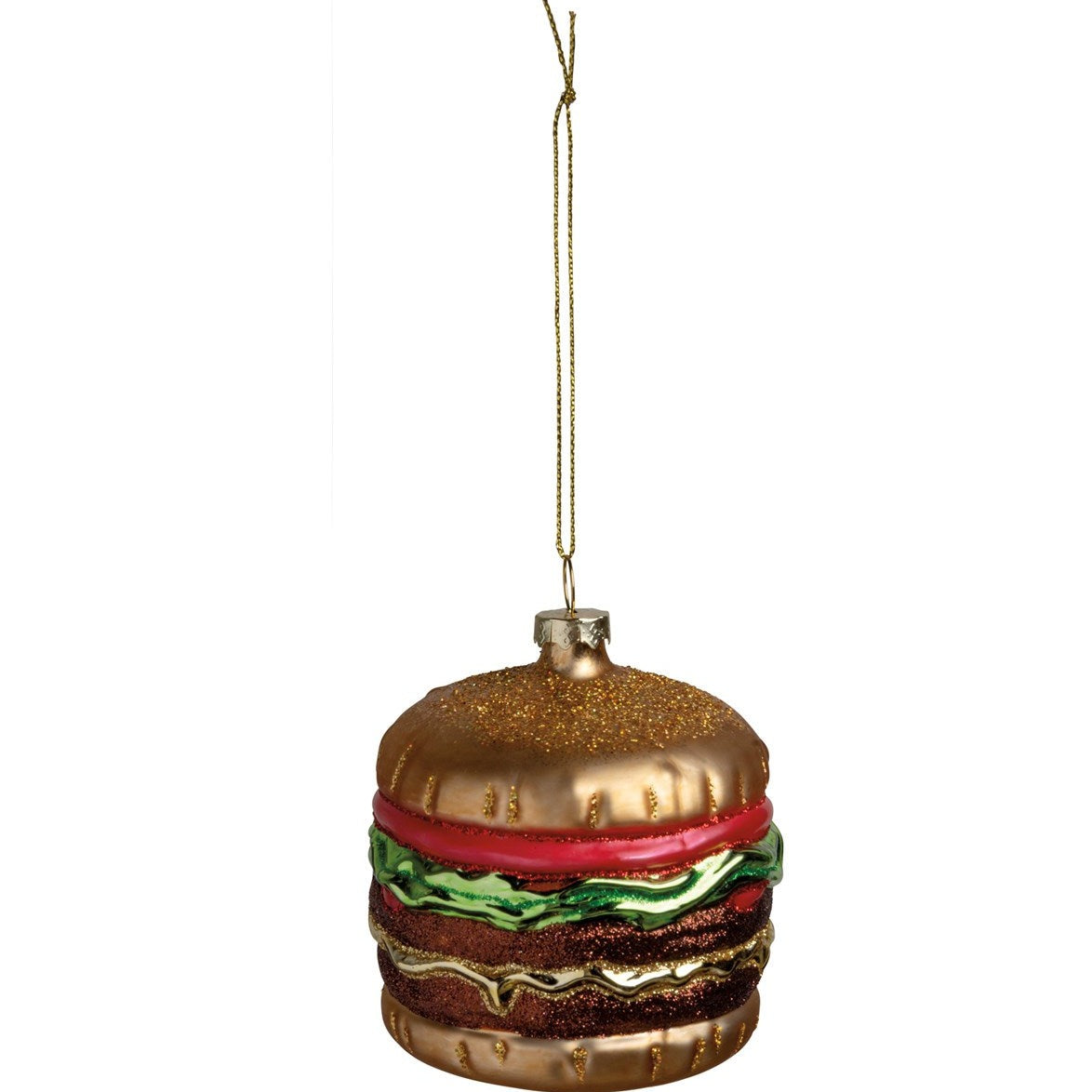Glass Ornament - Cheeseburger