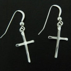 SILVER CROSS EARRINGS