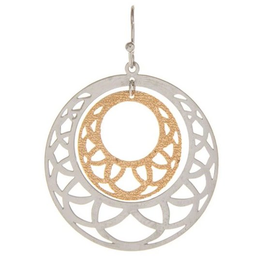 Double Round Filigree Earring