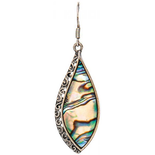 Silver Filigree Abalone Earring