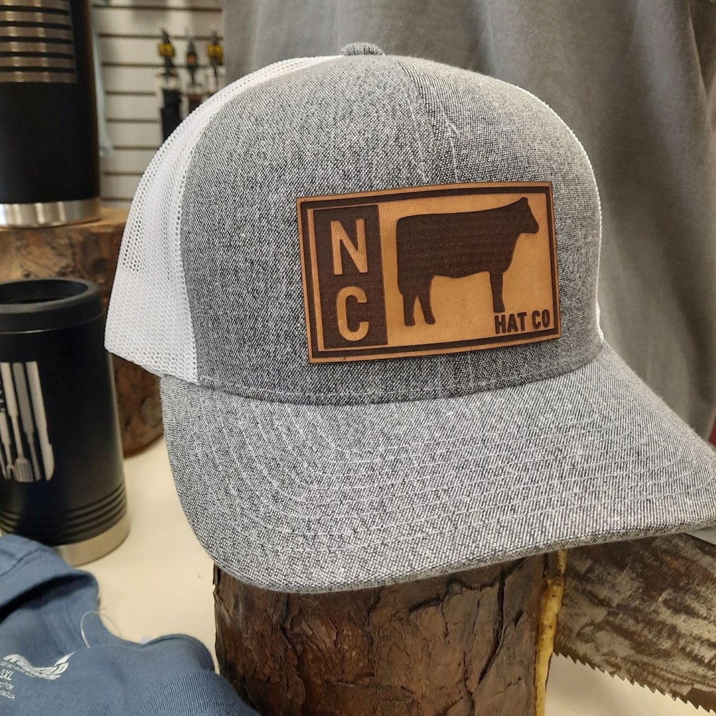 Cow Gray/White Trucker Hat