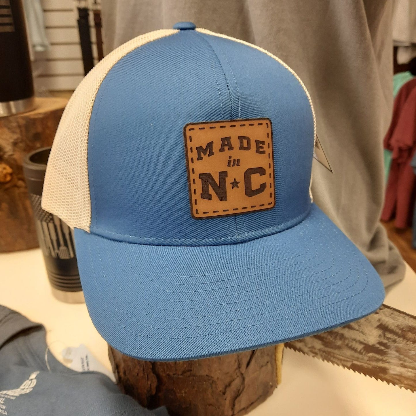 Made in NC Blue/Beige Hat Trucker Hat