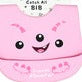 Pink Cupcake Monster - 12" Silicone Catch All Bib