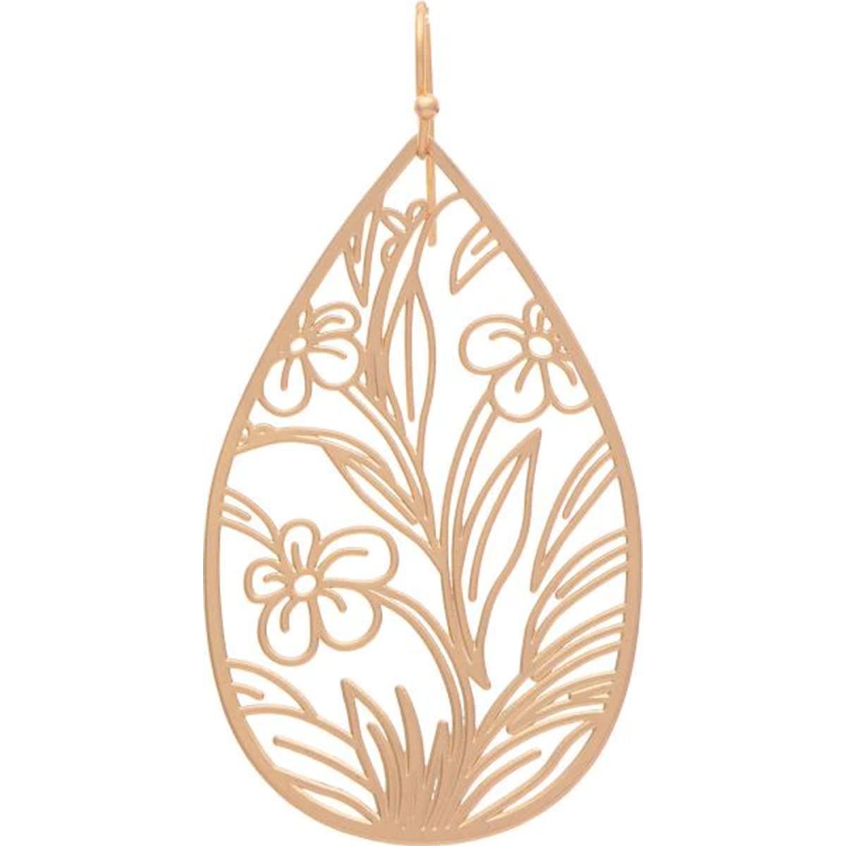 Gold Delicate Floral Cutout Earring
