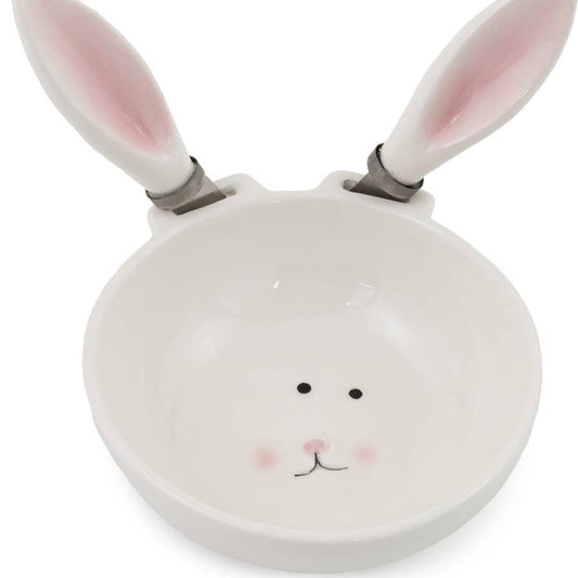 Baxter Bunny Ceramic Bowl & Spreader Easter Accents