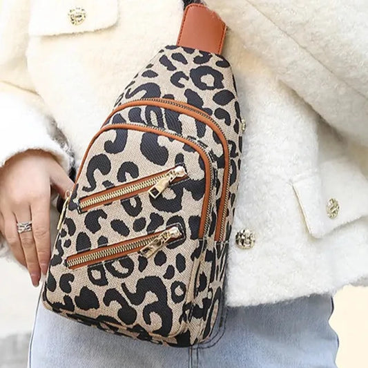 Leopard Print Twin Crossbody