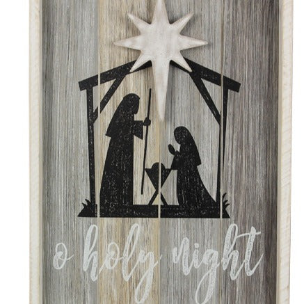 WOOD WALL NATIVITY