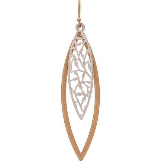 Filigree Layered Elipse Earrings