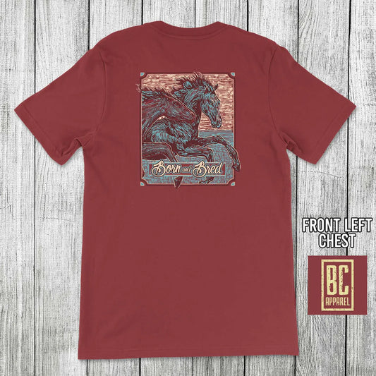 Born and Bred Horse Short Sleeve