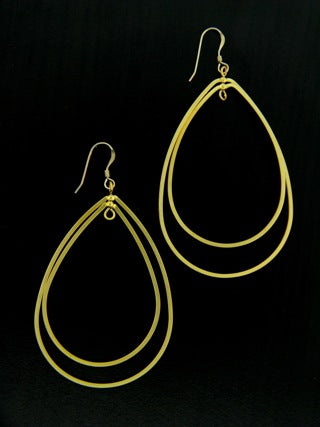 GOLD DOUBLE TEARDROP
