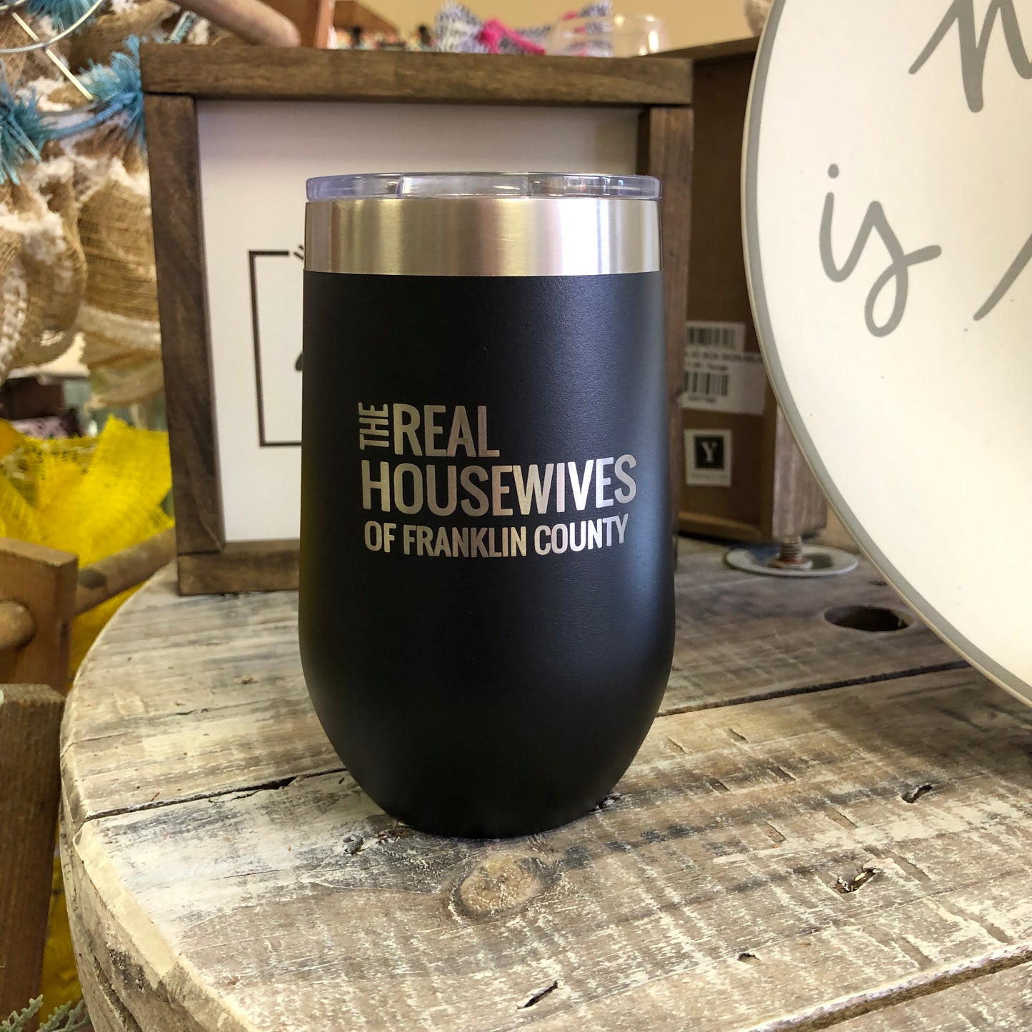 Real Housewives Wine Tumbler -Navy