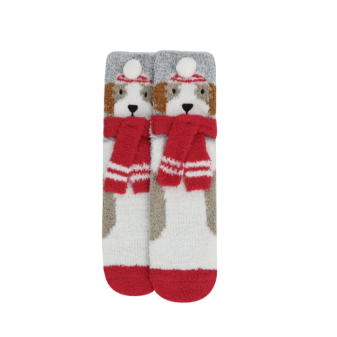 Women's Cozy Puppy Yarn Socks