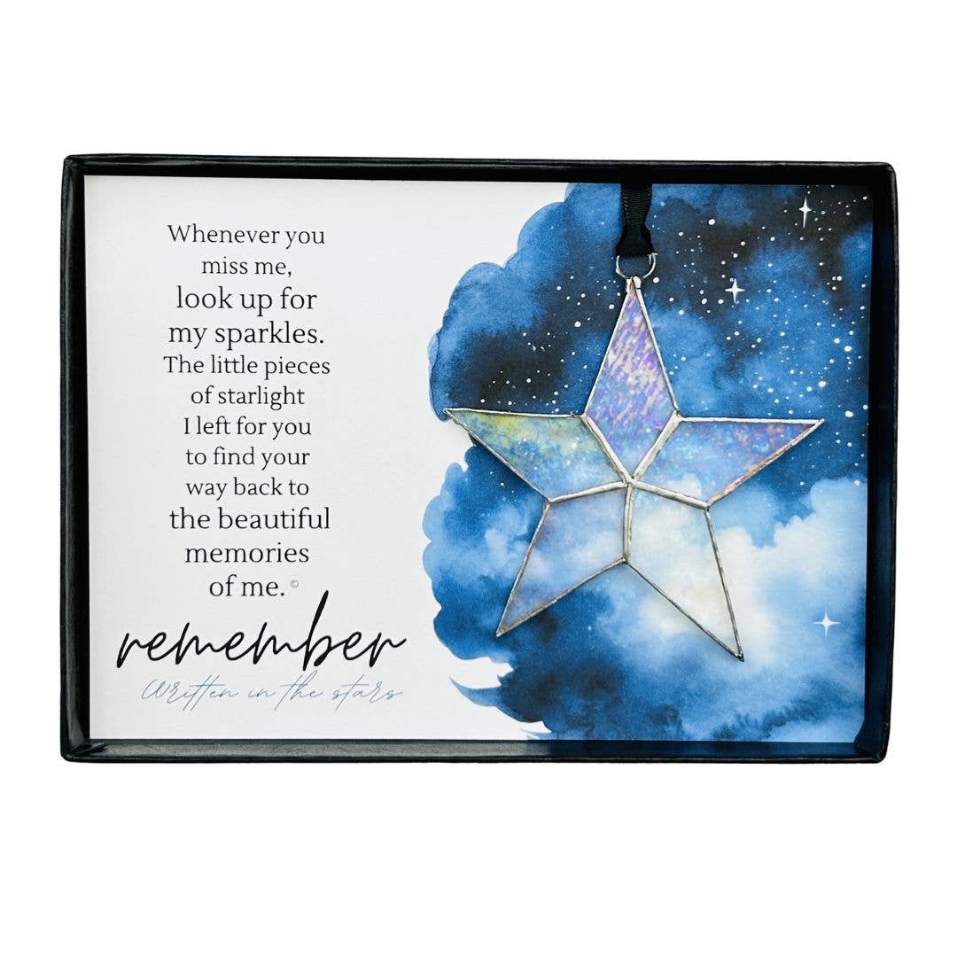 Written in the Stars: Remembered Handmade  Glass Star 7727