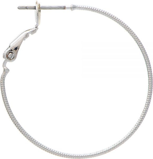 Silver 30MM Hinge Top Hoop Earring