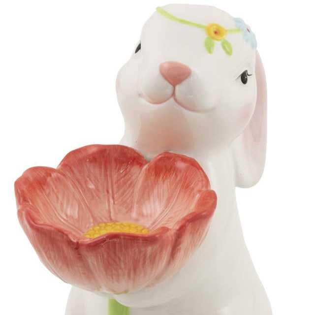 Floral Ceramic Bunny Penny Easter Accents