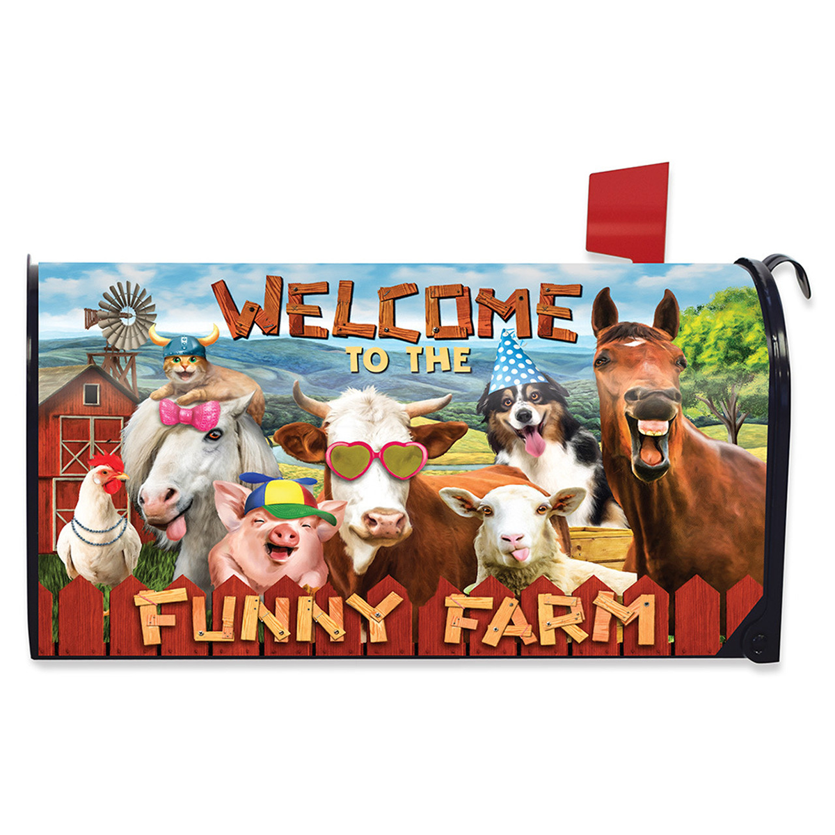 Funny Farm Mailbox Cover