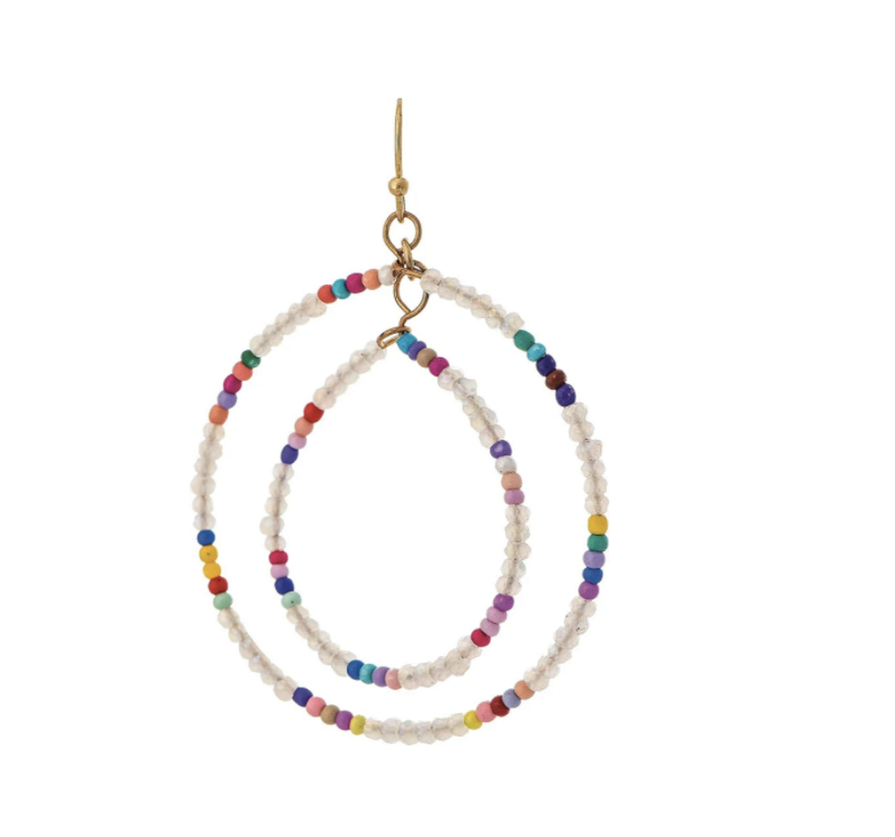 Mulicolored Rainbow Bead with Pearl Accents